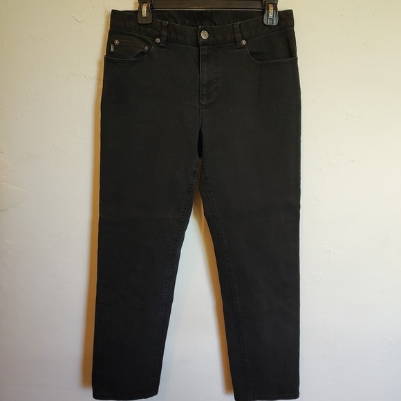 Lauren Ralph Lauren Denim - Lauren Jeans Ralph Lauren Black‎ Straight Leg Womens Sz 10 Petite Stretch Y2K